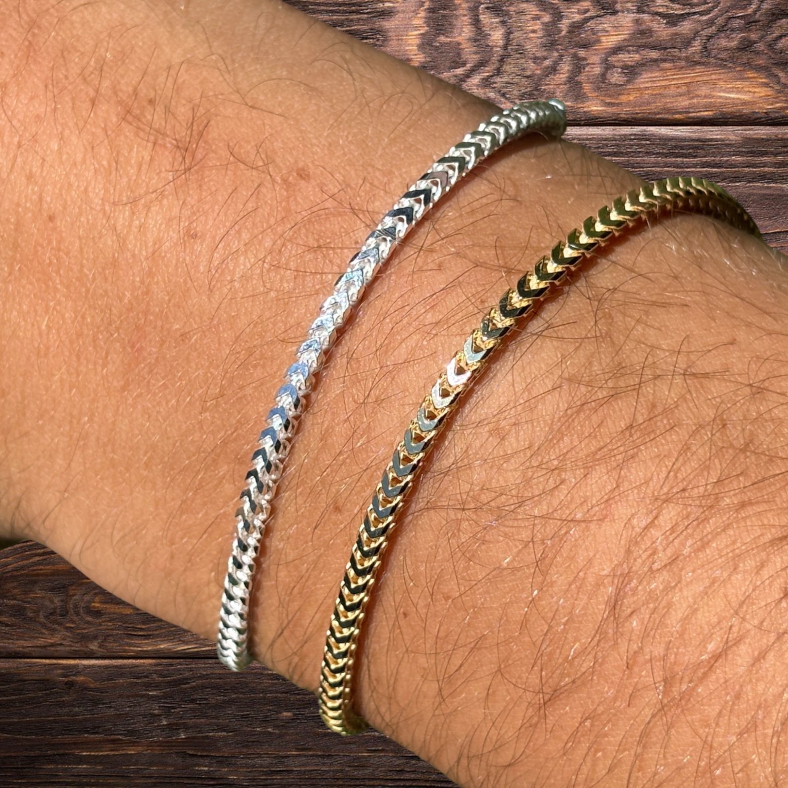 2.5mm Franco Link Bracelet – Real Solid 925 Sterling Silver Or 14k Gold Vermeil