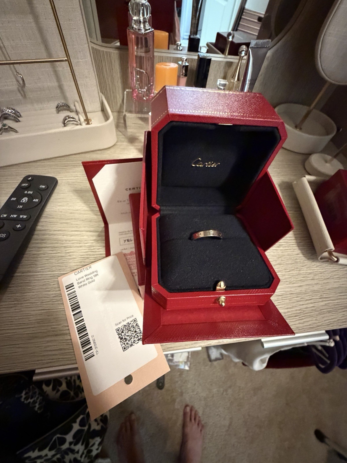 Cartier Small White Gold Love Ring Size 55