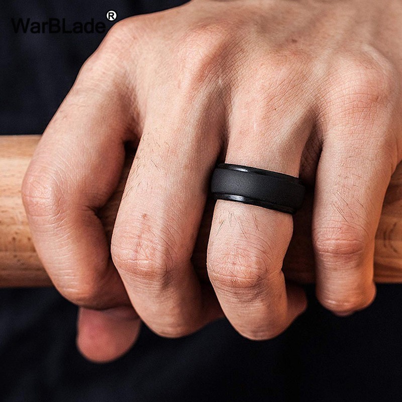 4 Pack Silicone Wedding Engagement Ring Men Women Rubber Band Gym Sports