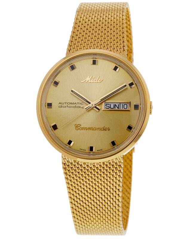 New Mido Commander 1959 Gold Tone Steel Men’s Watch M8429.3.22.13