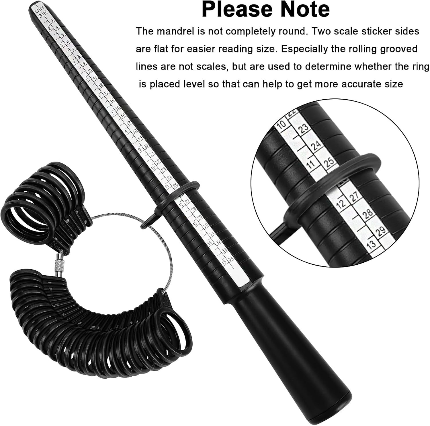 4-Piece Ring Size Measuring Tool Set for Accurate Jewelry Making and Gifting