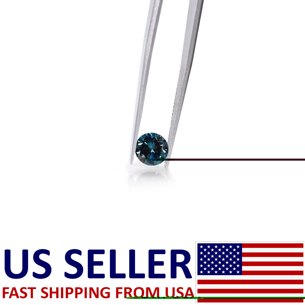 Blue Natural Diamond loose faceted Round 3mm