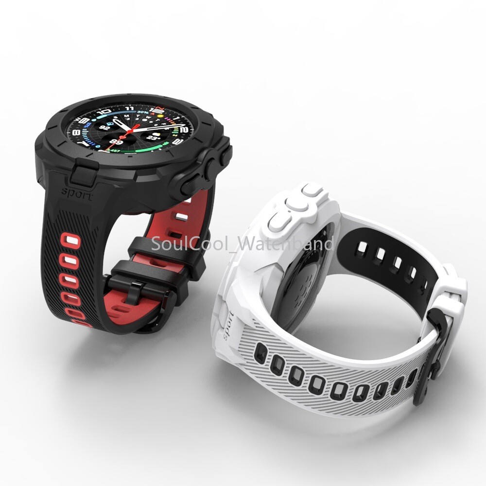 TPU Rugged Silicone Strap Sport Case Band For Samsung Galaxy Watch Ultra 47MM