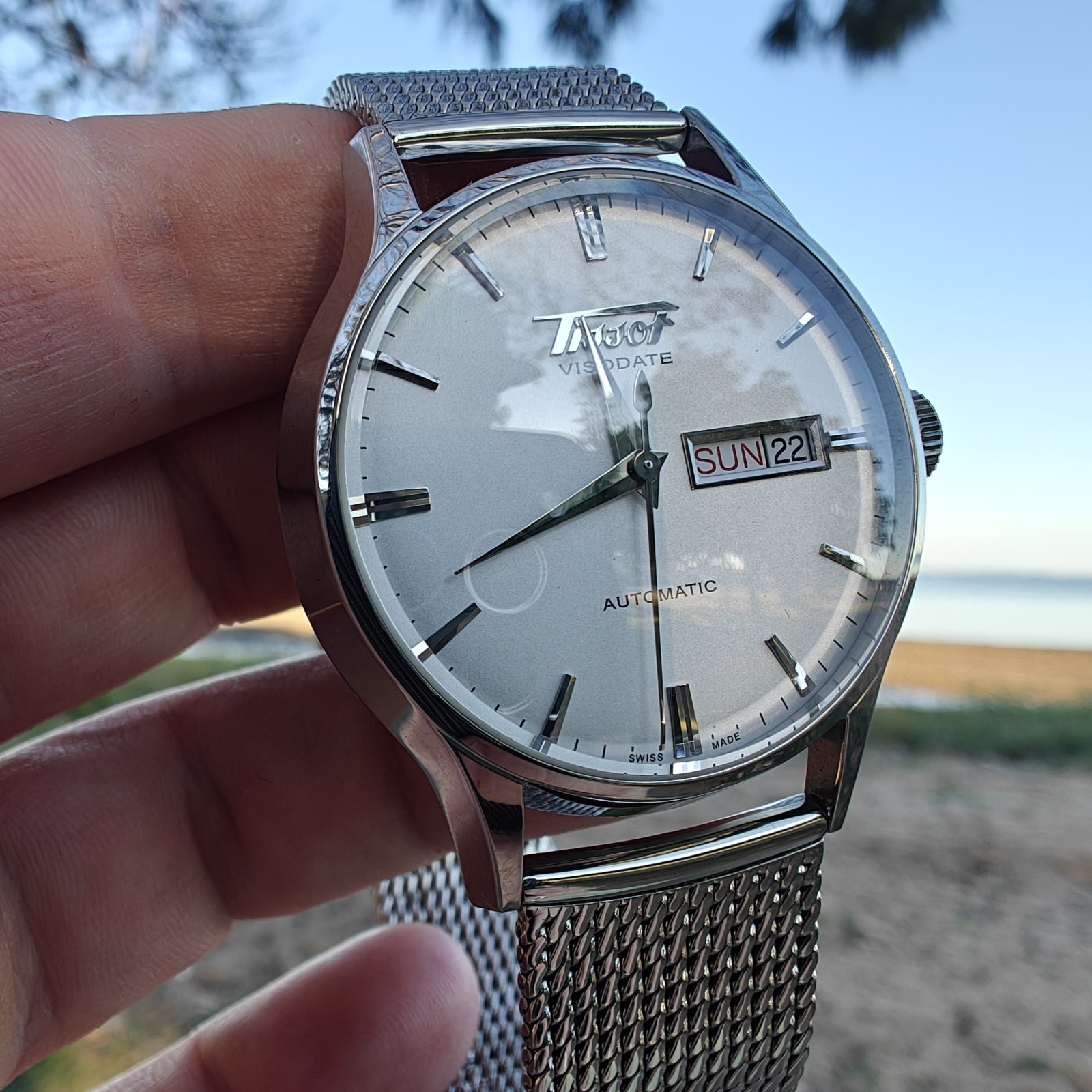 Tissot Visodate Heritage Automatic – White Dial – Skeleton Back – With Box