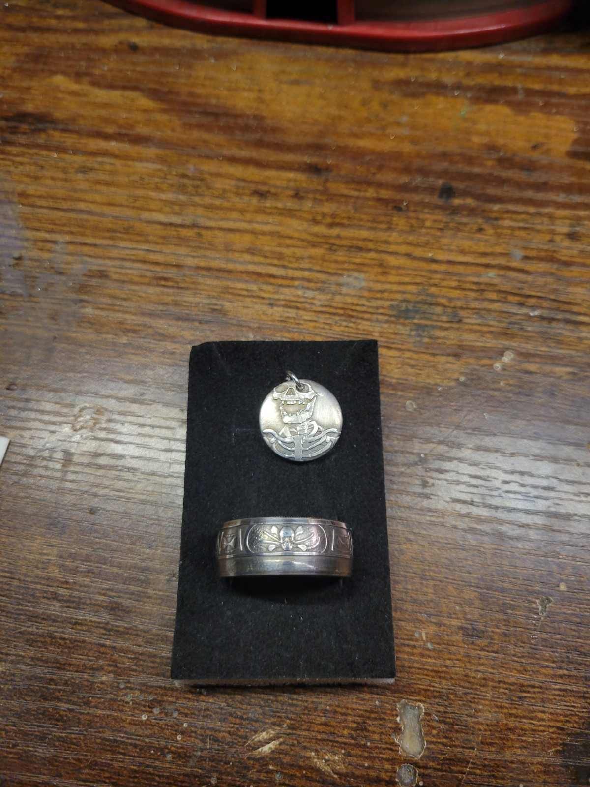 1oz Memento Mori Coin Ring .999 Silver (Made to order)