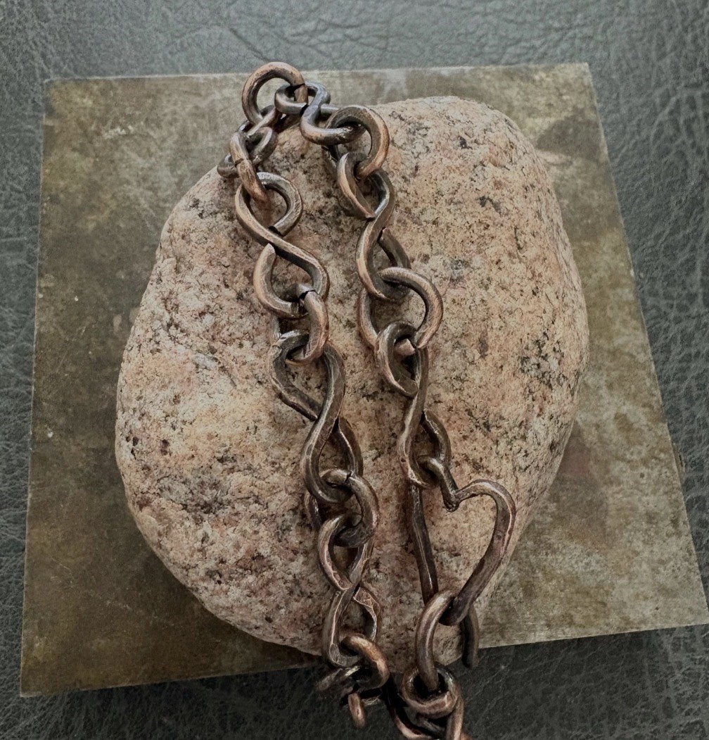 Pure Copper Handmade Infinity Chain Bracelet, Arthritis Therapy