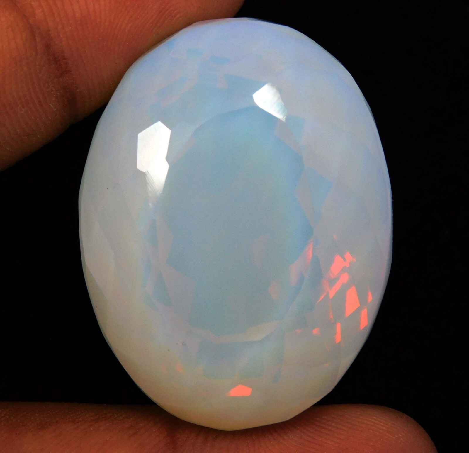 Natural 194.70 Ct Opal Blue Yellow Fire Oval Cut Extremely Gemstone Certified
