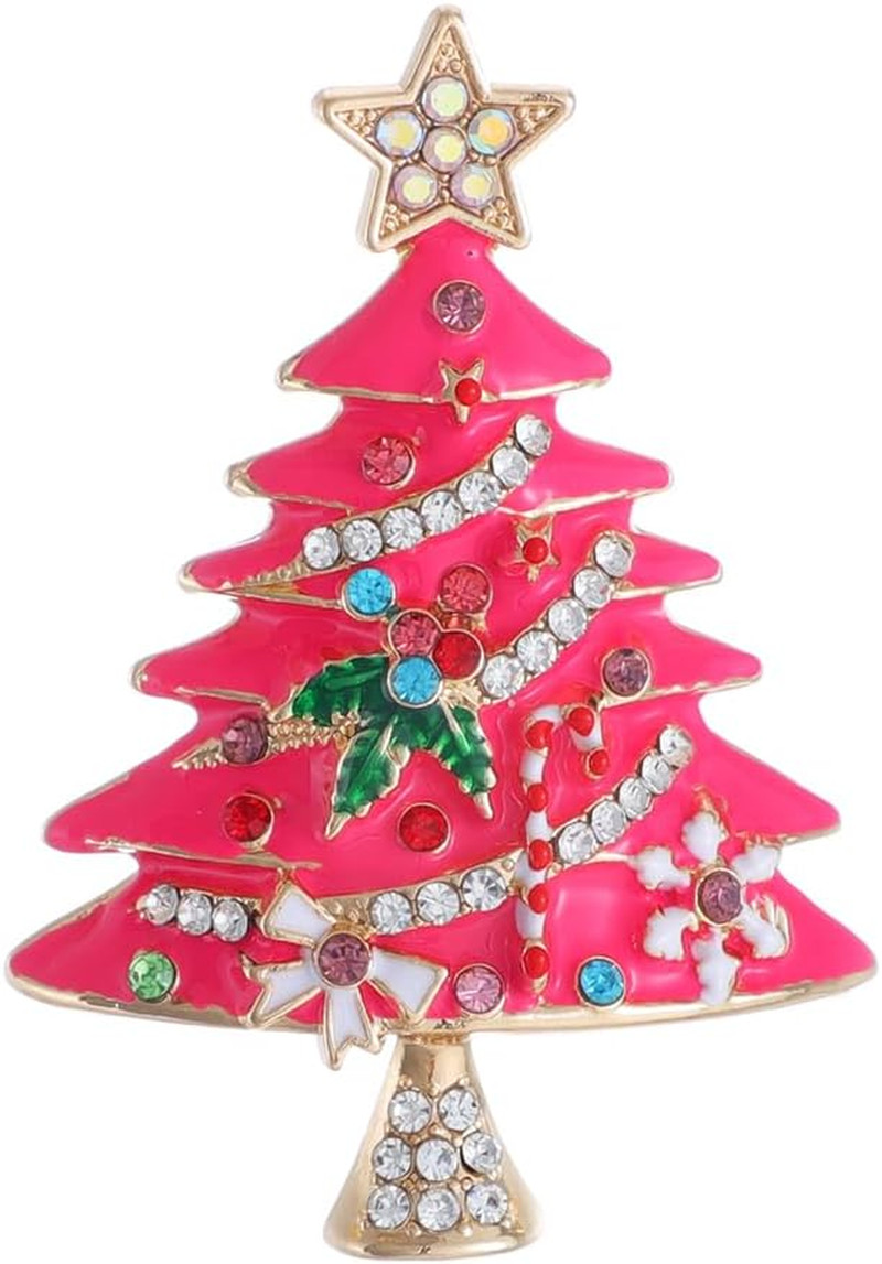 Broche Pin Arbol Navidad Vintage Colores Rhinestones Esmalte Accesorios Mujer