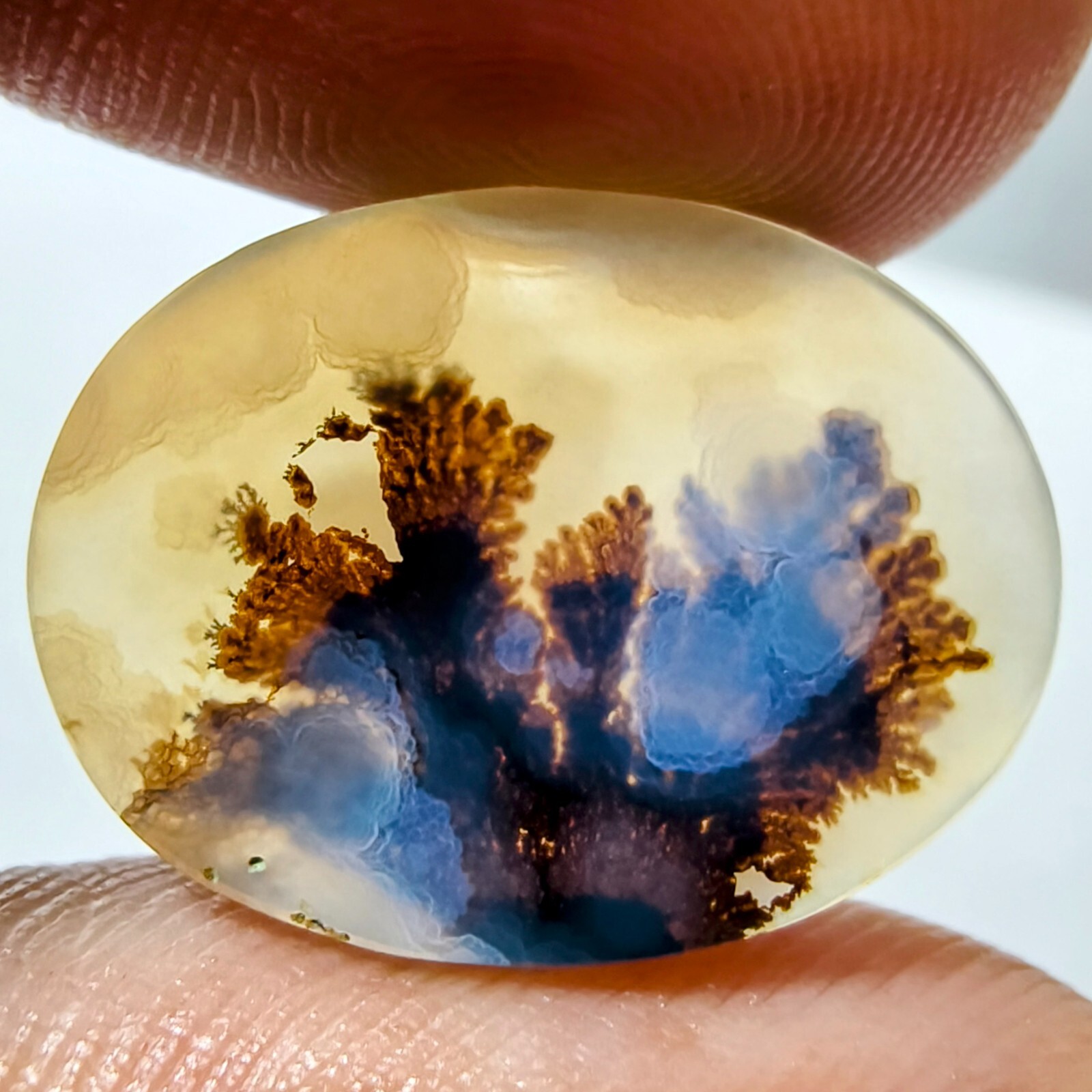 7.60 Cts Natural Shazar Dendritic Agate Cabochon Gemstone 20.8×15.3×2.8 MM 280