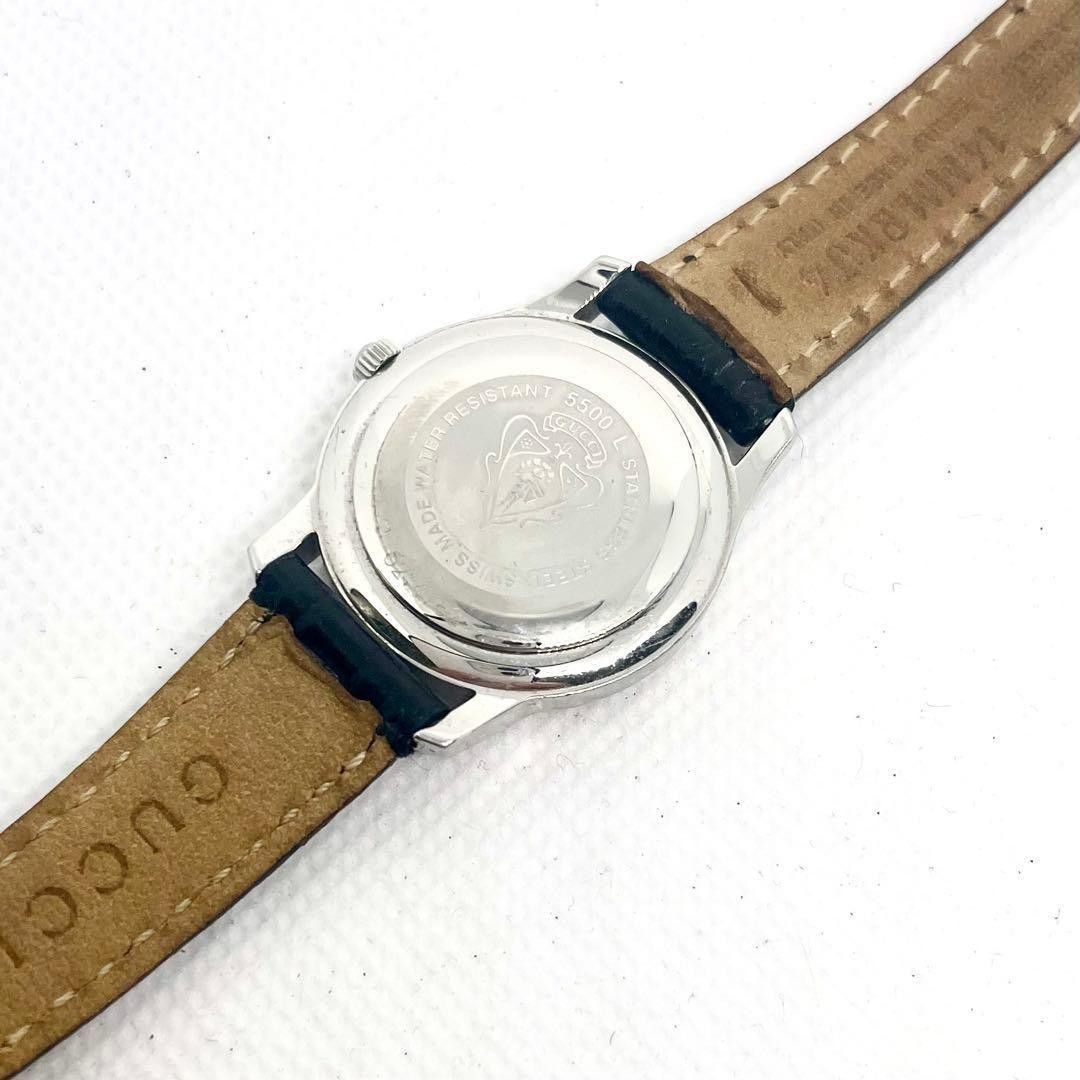 GUCCI 5500L New Battery Installed Leather Strap Working Item