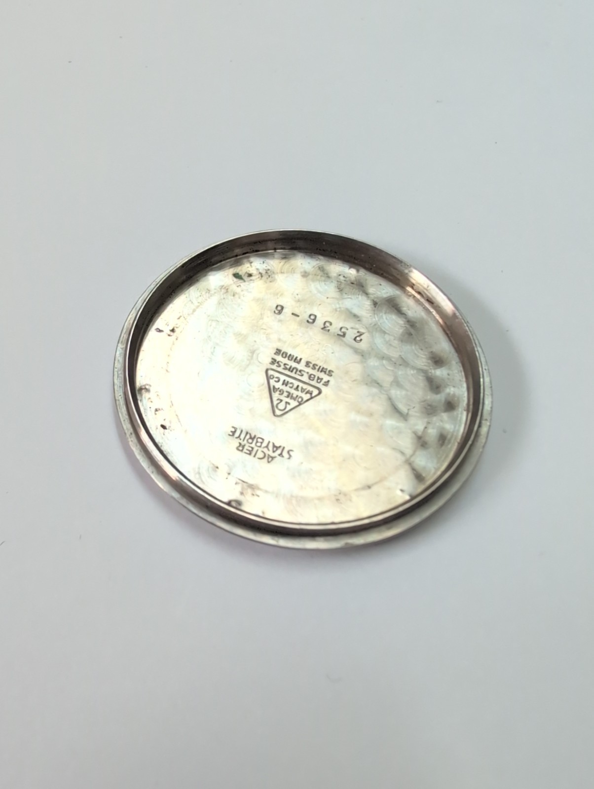 Used Omega Watch Caseback 2536-6 Stainless Steel Screw Down