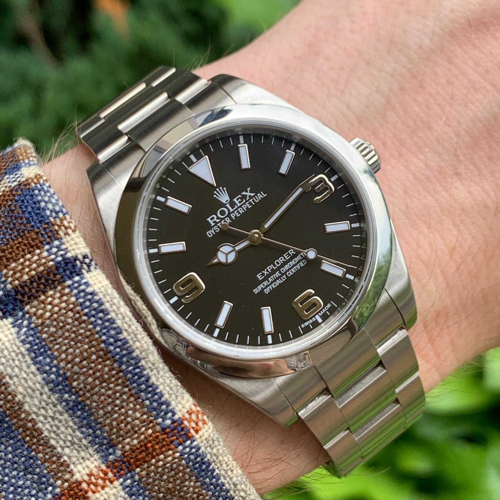 Rolex Explorer Ref. 214270 Automatic Oyster Perpetual Steel Watch – Box & Papers