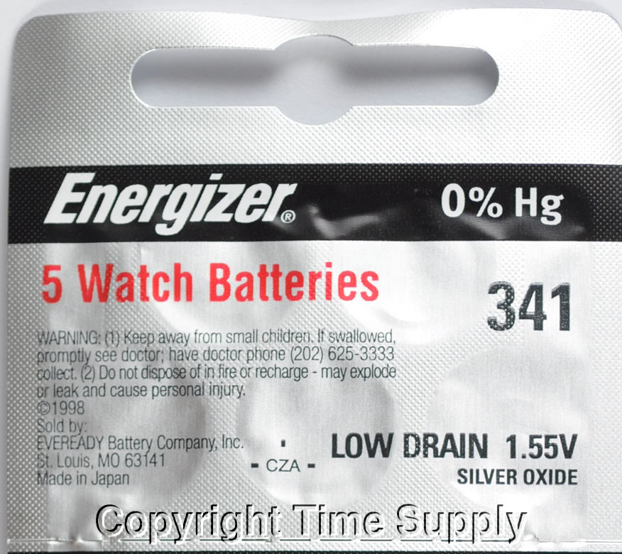5 pcs 341 Energizer Watch Batteries SR714SW SR714 0% Hg