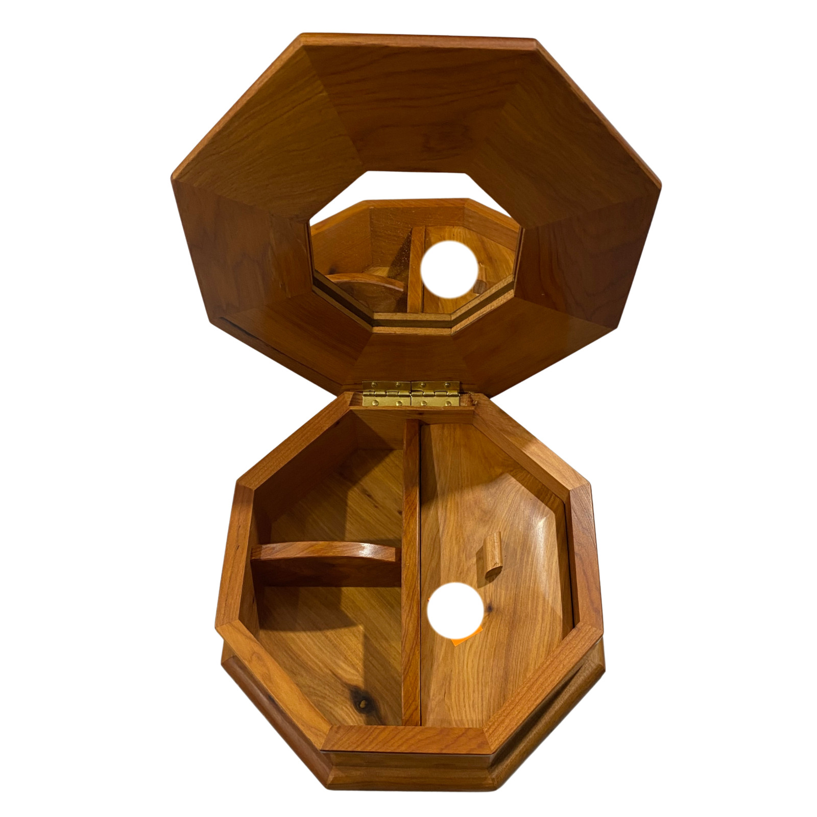 Handmade Moroccan Lemon Thuya Wooden Jewelry Box Round Organizer Handcrafted