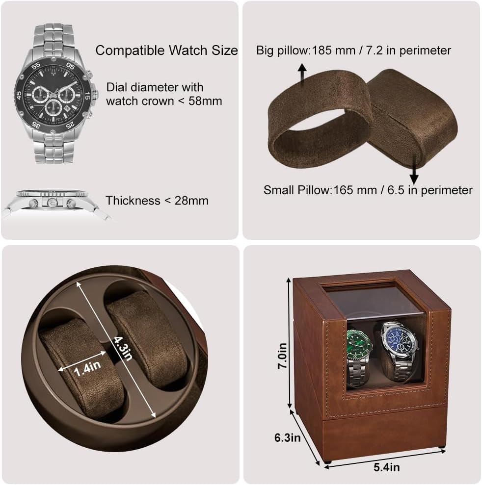 Watch Winder for Automatic Watches,Automatic Watch Winder Box,Double Watch