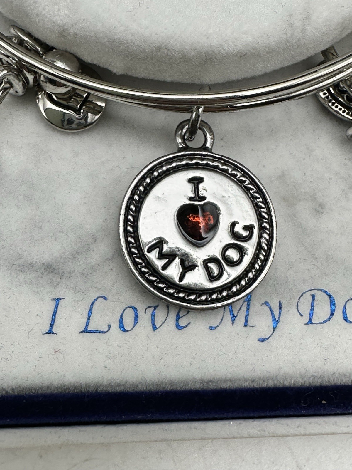 Bella Perlina Charm Bracelet Trio I Love My Dog Series Stainless Steel