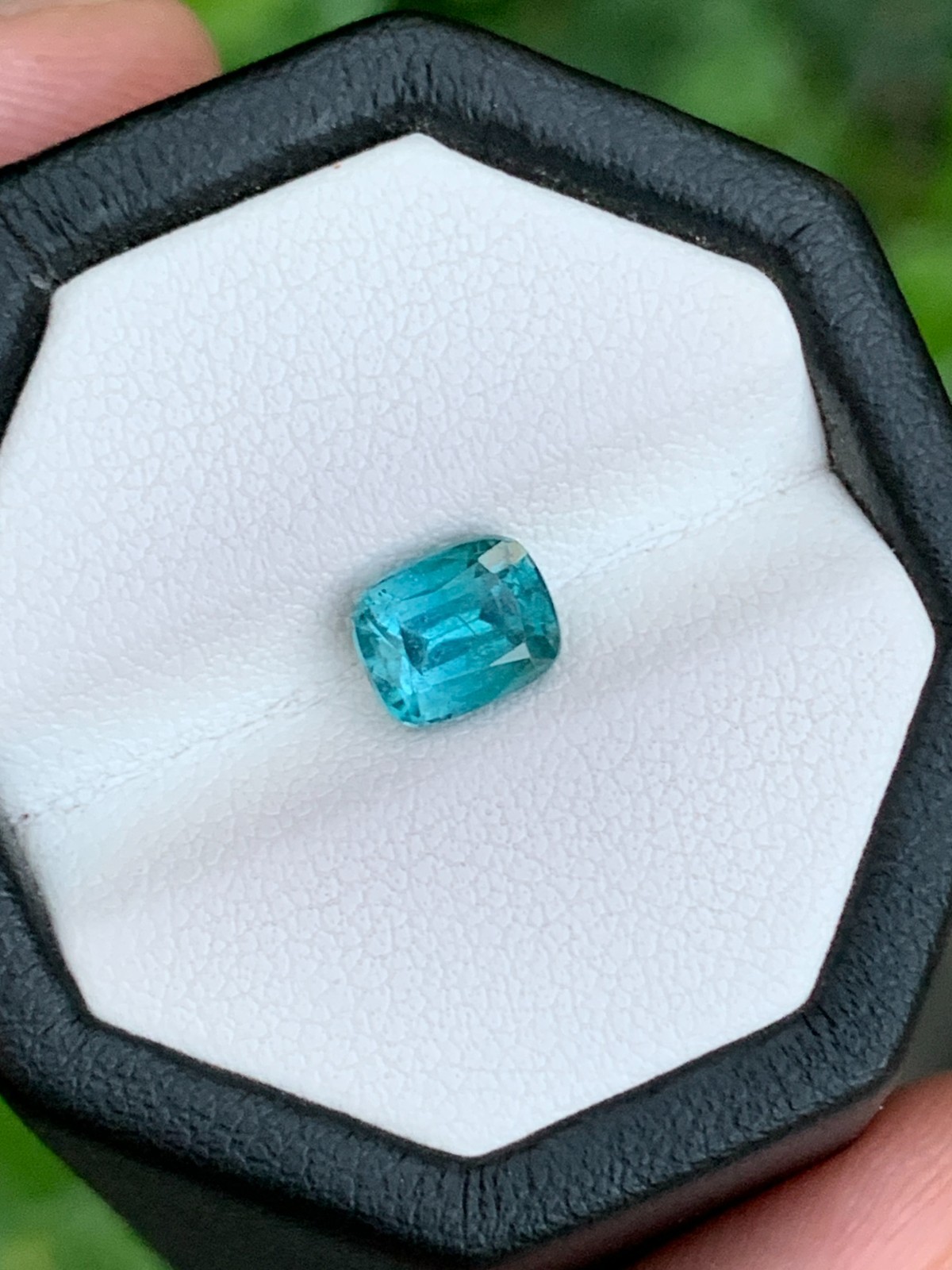 1.26 Ct Natural Lagoon Tourmaline Cushion Cut Faceted Loose Gemstone Afghanistan