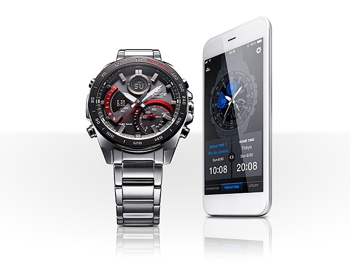 CASIO EDIFICE Smartphone Link Bluetooth ECB-900DB-1B Black x Silver Men’s Watch