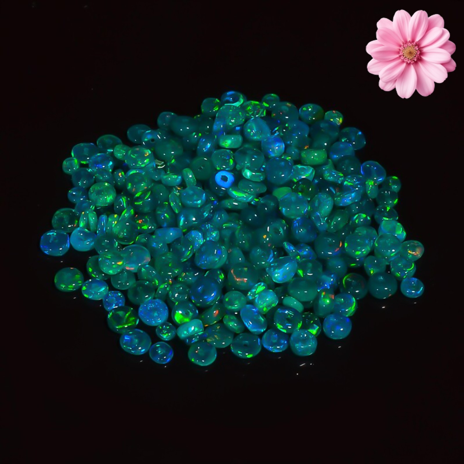 2-3mm Natural Welo Ethiopian Fire Opal Smooth Roundell Loose Beads Gemstone