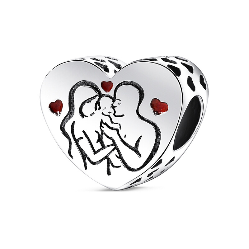 Optional Mother’s Day Gift 925 Sterling Silver Charm CZ For Beacelet Necklace