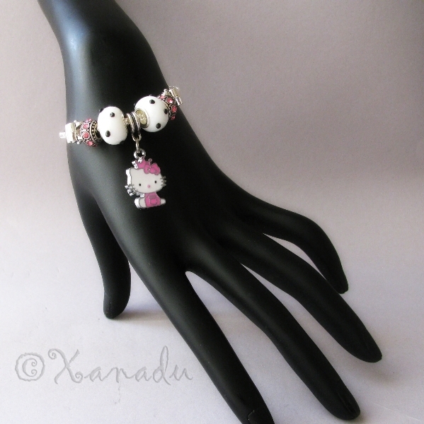 Pink Hello Kitty Princess European Charm Bracelet – Child, Small Sizes Available