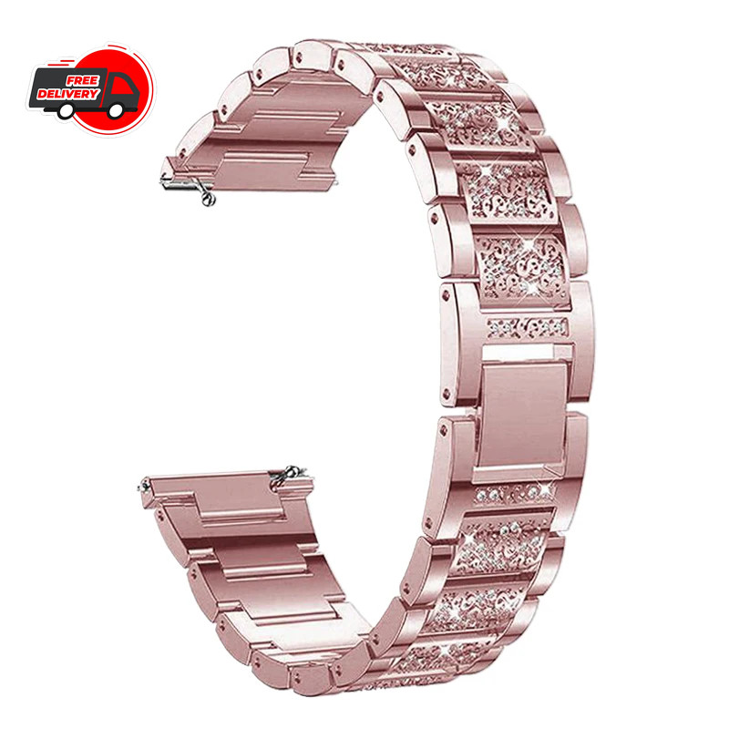 20mm 22mm Bling Diamond Watch Band Quick Release Metal Bracelet Stainless steel