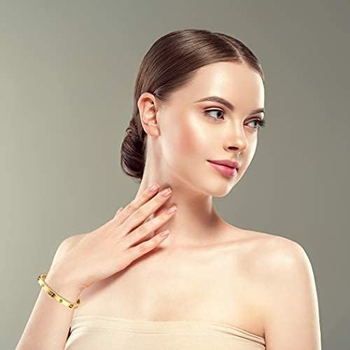 Stylish Women’s 7.05 Inch Stainless Steel Bracelet with Elegant Zircon Features