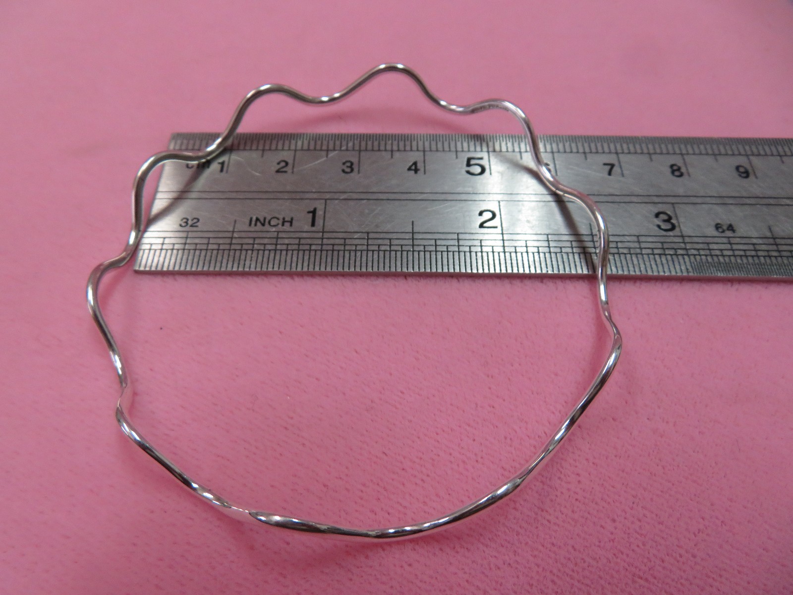 ATI 7.75″ 925 Sterling Silver Slip on Stackable Bangle Bracelet 4.76 Grams