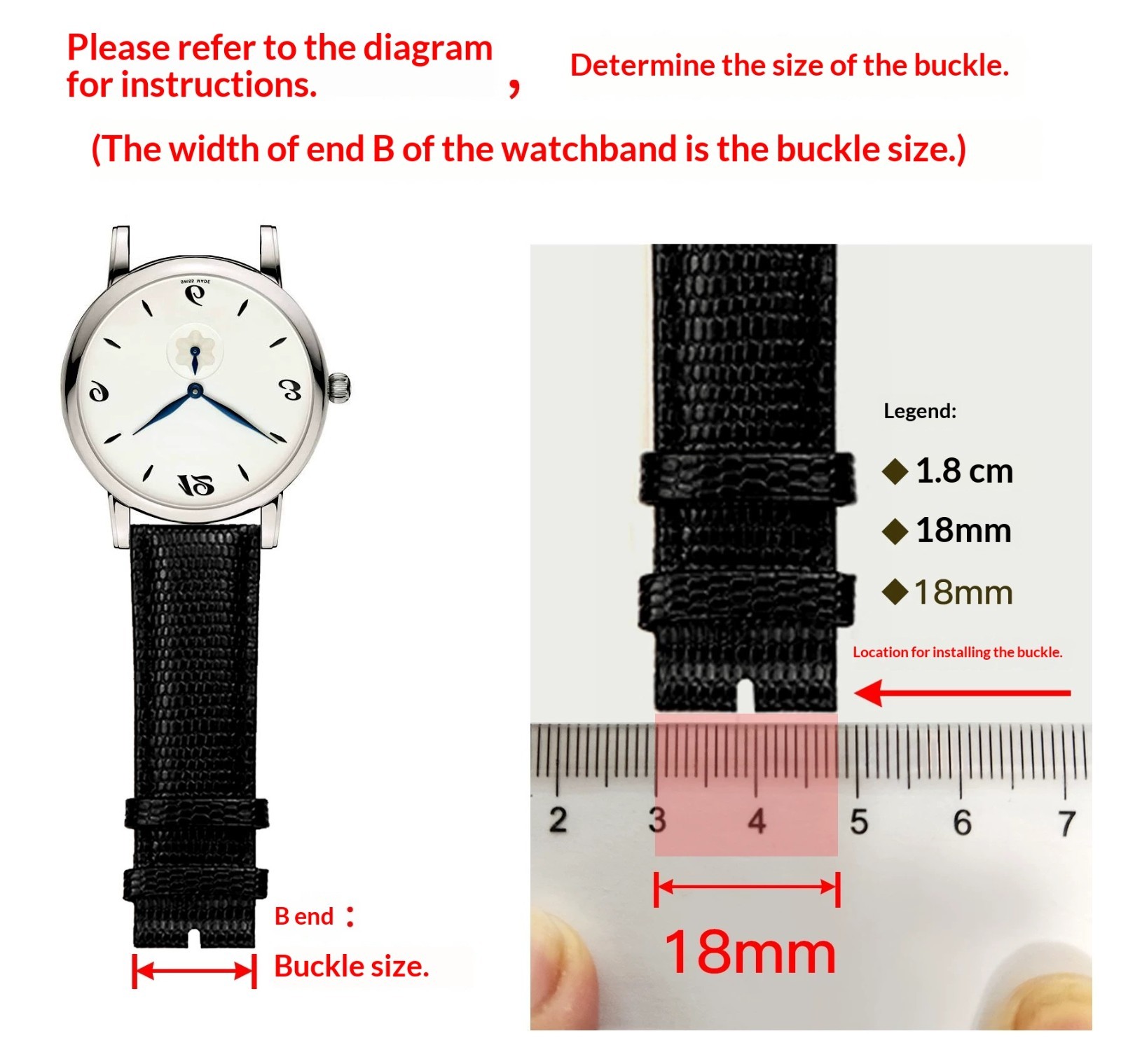 Jaeger LeCoultre Genuine 16 18mm Deployment Butterfly Watch Straps Clasp Buckle