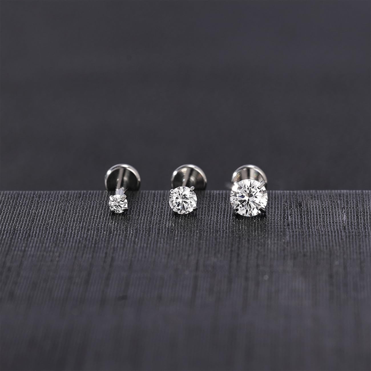 13Pcs 20G/18G/16G Flat Back Earrings Stud 316L Surgical Stainless Steel Threa…