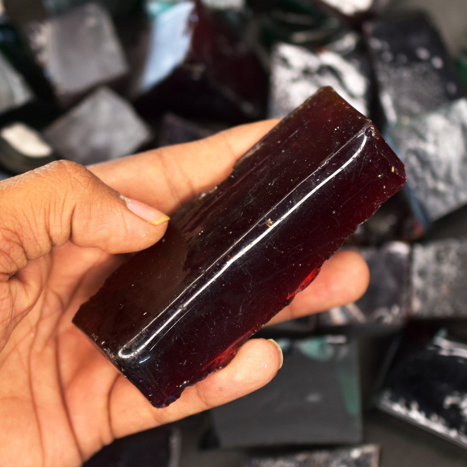Lab Created Lot Certified Loose Gemstone180 Carat Uncut Red Ruby Raw Rough