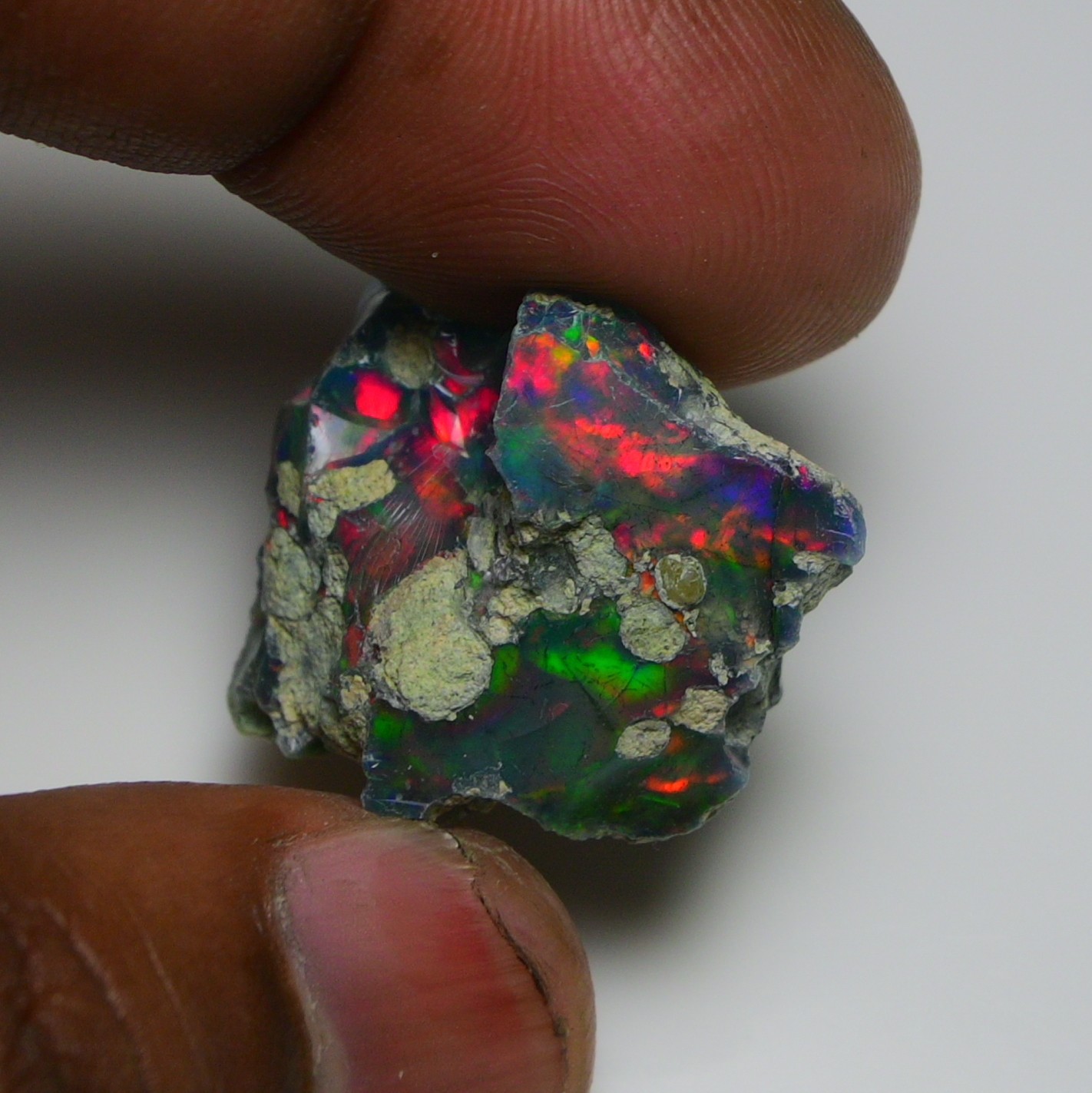 20.00 Ct Natural Black Ethiopian Opal Rough – Ideal for Jewelry, Smoked Opal Raw