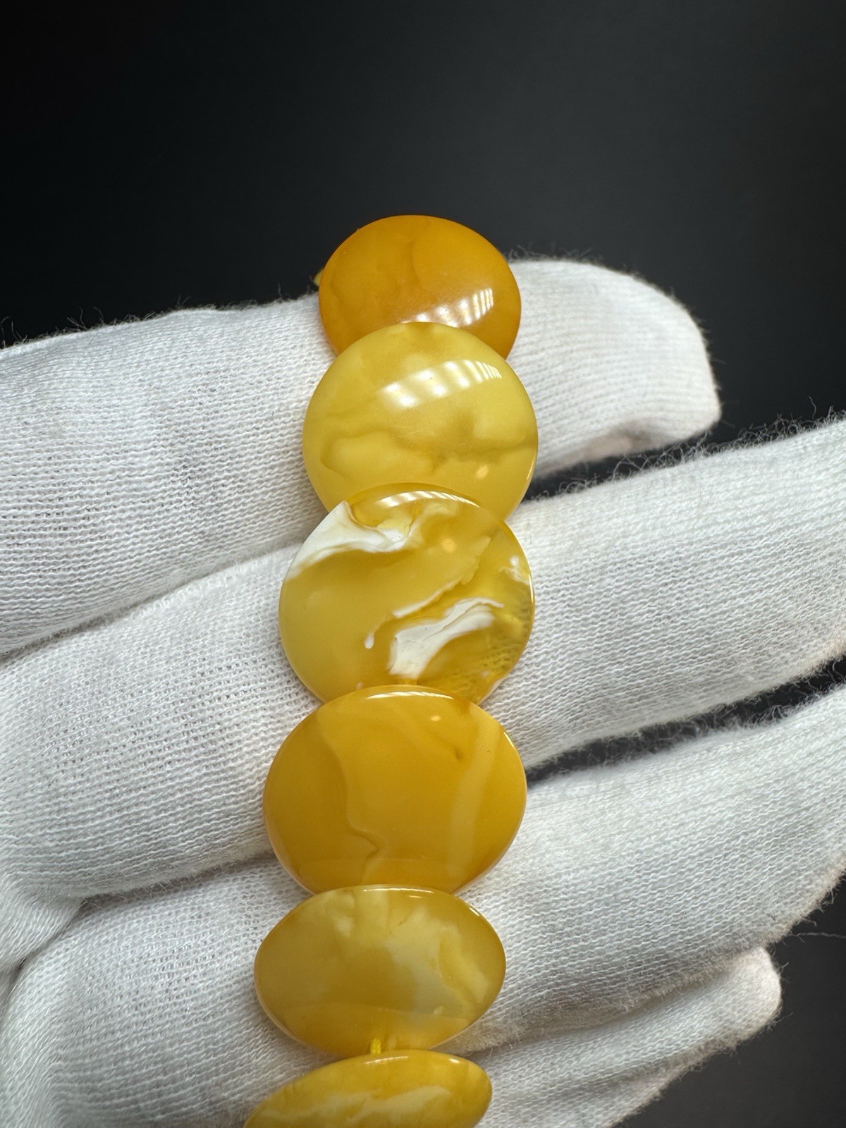 Natural Baltic Amber Necklace Butterscotch Egg Yolk Amber 27.2g 46cm