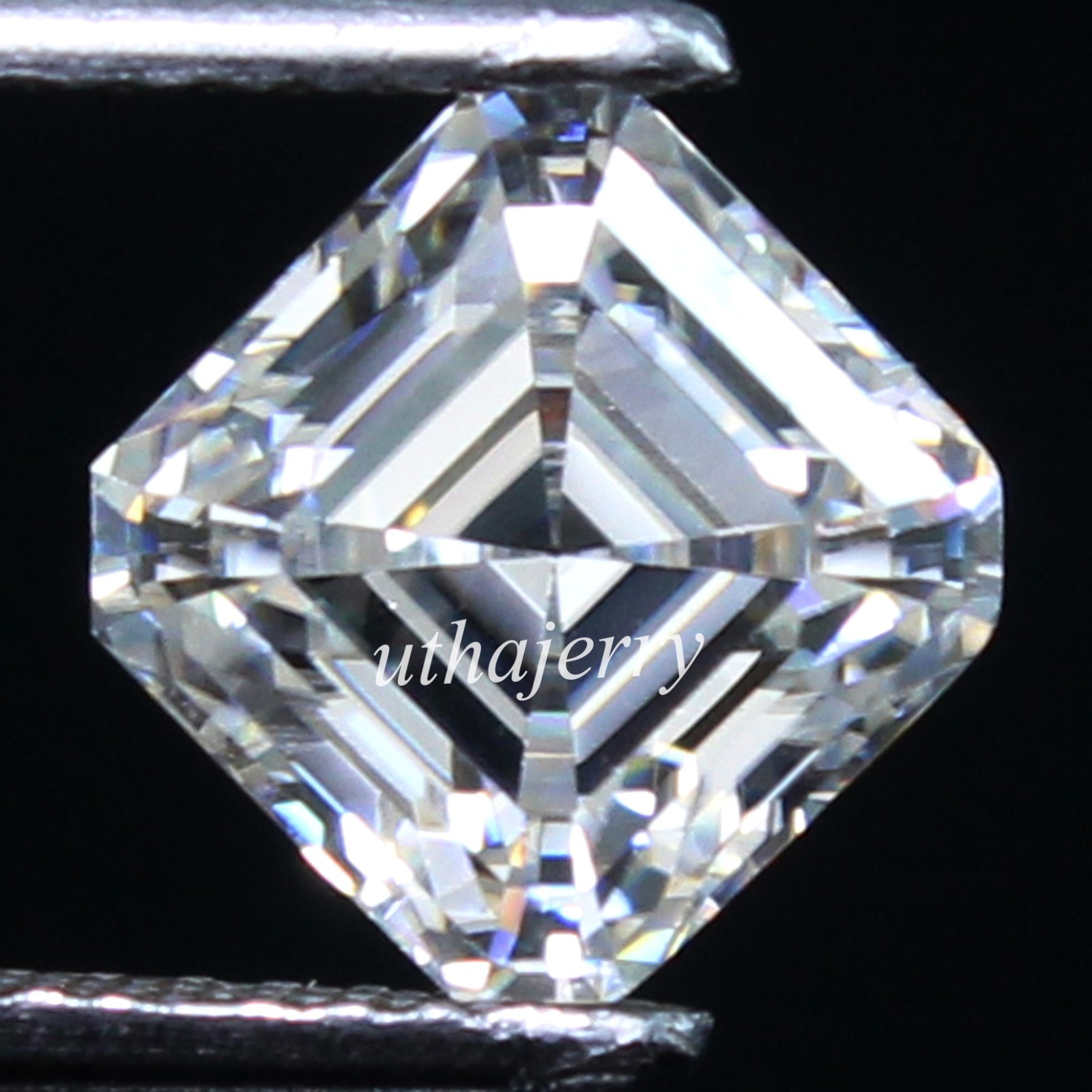 Natural D Color VVS1 Excellent Cut Certified 7.00 MM Asscher Shape White Diamond