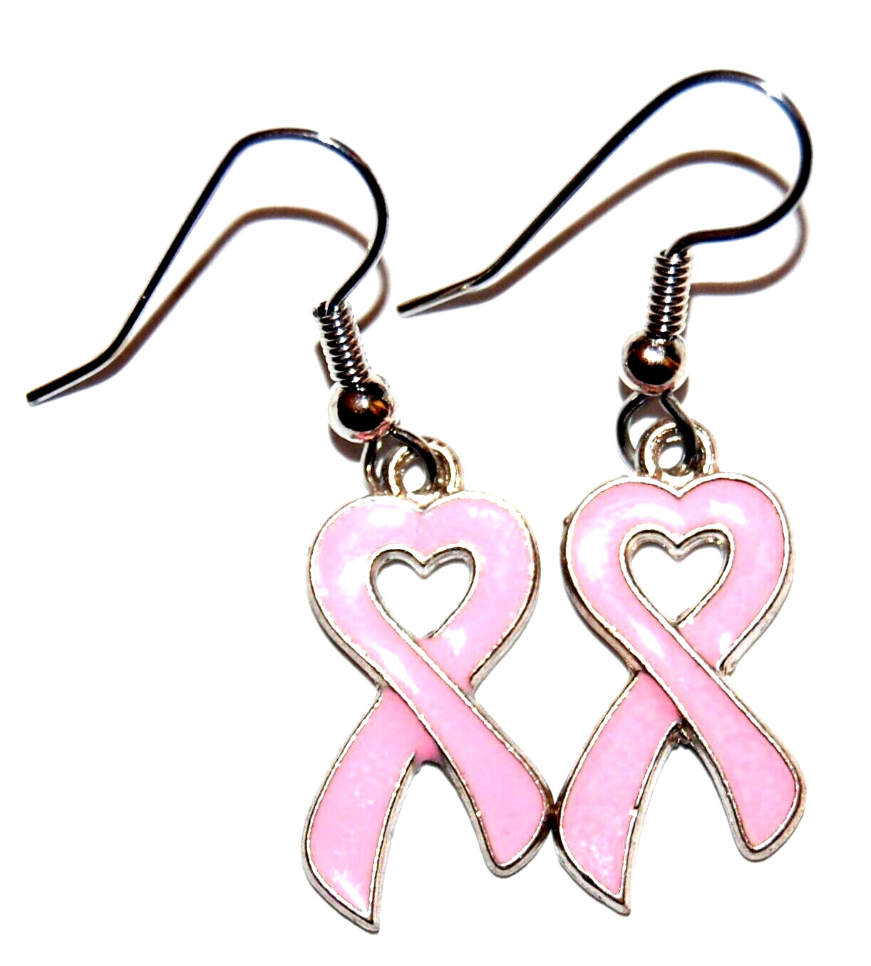 PINK RIBBON BREAST CANCER AWARENESS EARRINGS * NECKLACE * BOOKMARK * PIN U PICK