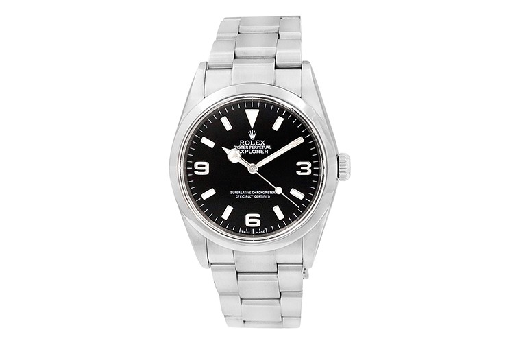 Rolex 36mm Explorer Stainless Steel Pre-owned Watch #114270 with Paper Year 2005