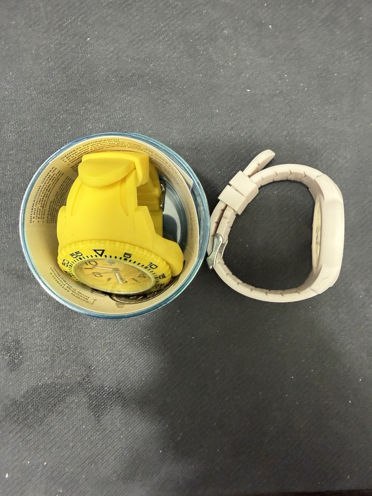 GEBO Time To Save The Earth Watch – 2 Straps Yellow & White – Old Stock