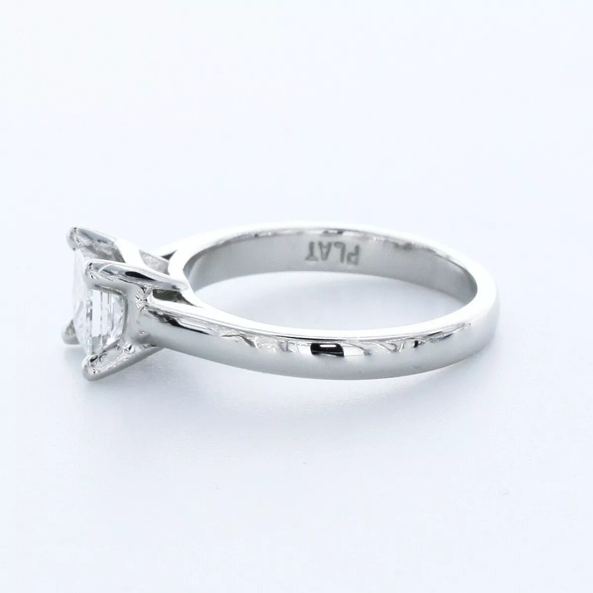 Solitaire Engagement Ring Platinum 1.06 Carat Princess Lab-Grown Diamond H VS1
