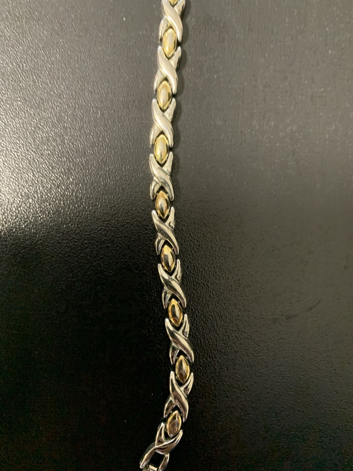 GIVENCHY X’s & O’s Gold & Silver Tone Vintage Link Bracelet