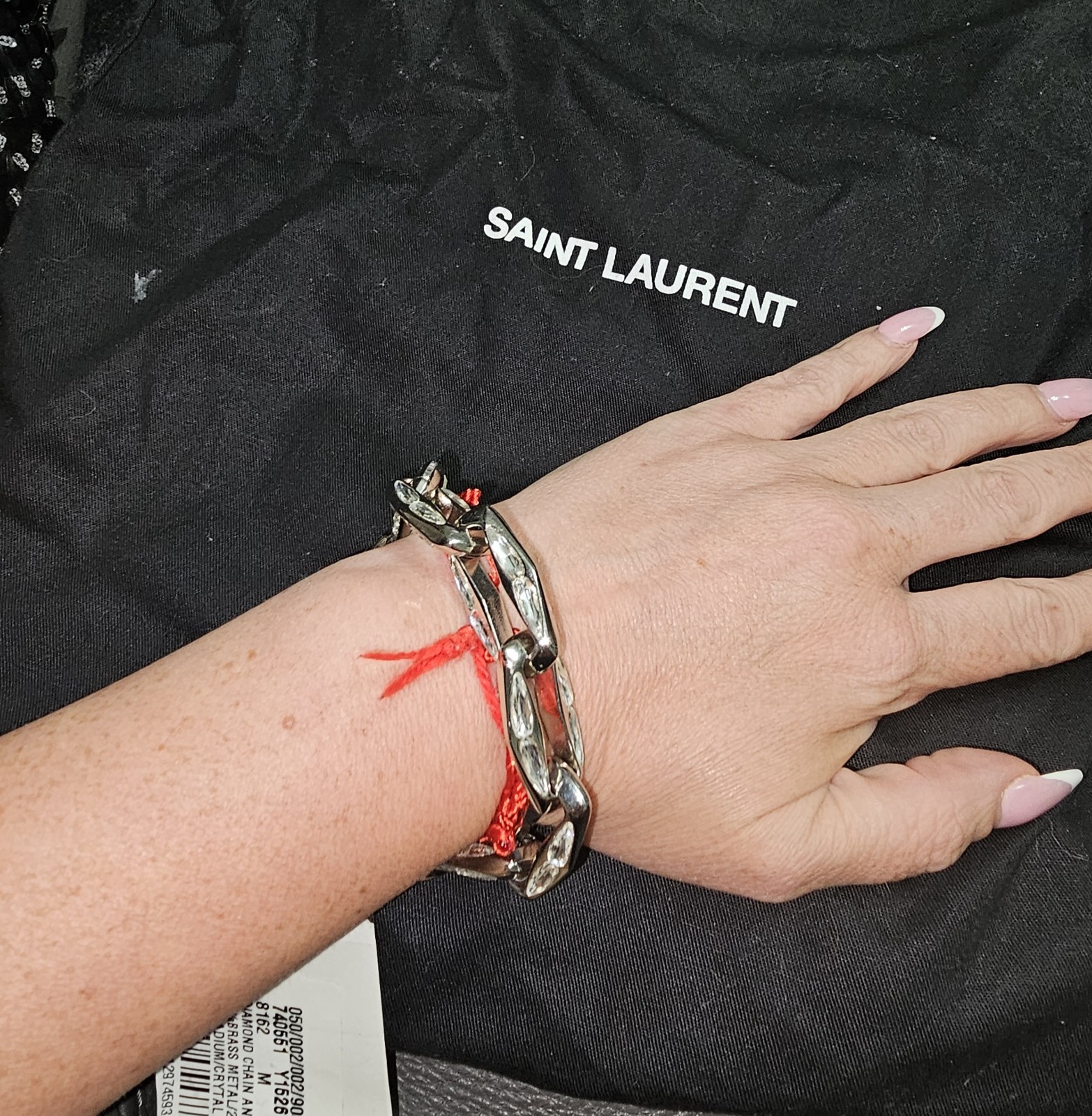 NEW YSL Saint Laurent Diamond Chain & ST Bracelet Authentic