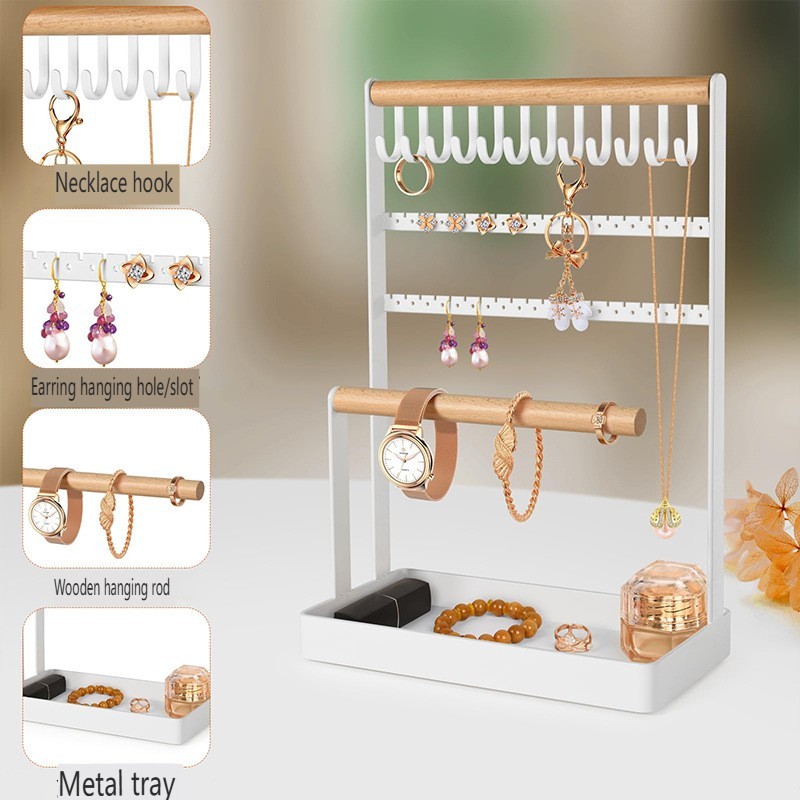 Jewelry Organizer Stand Necklace Organizer Earring Holder, 6 Tier Jewelry Stand