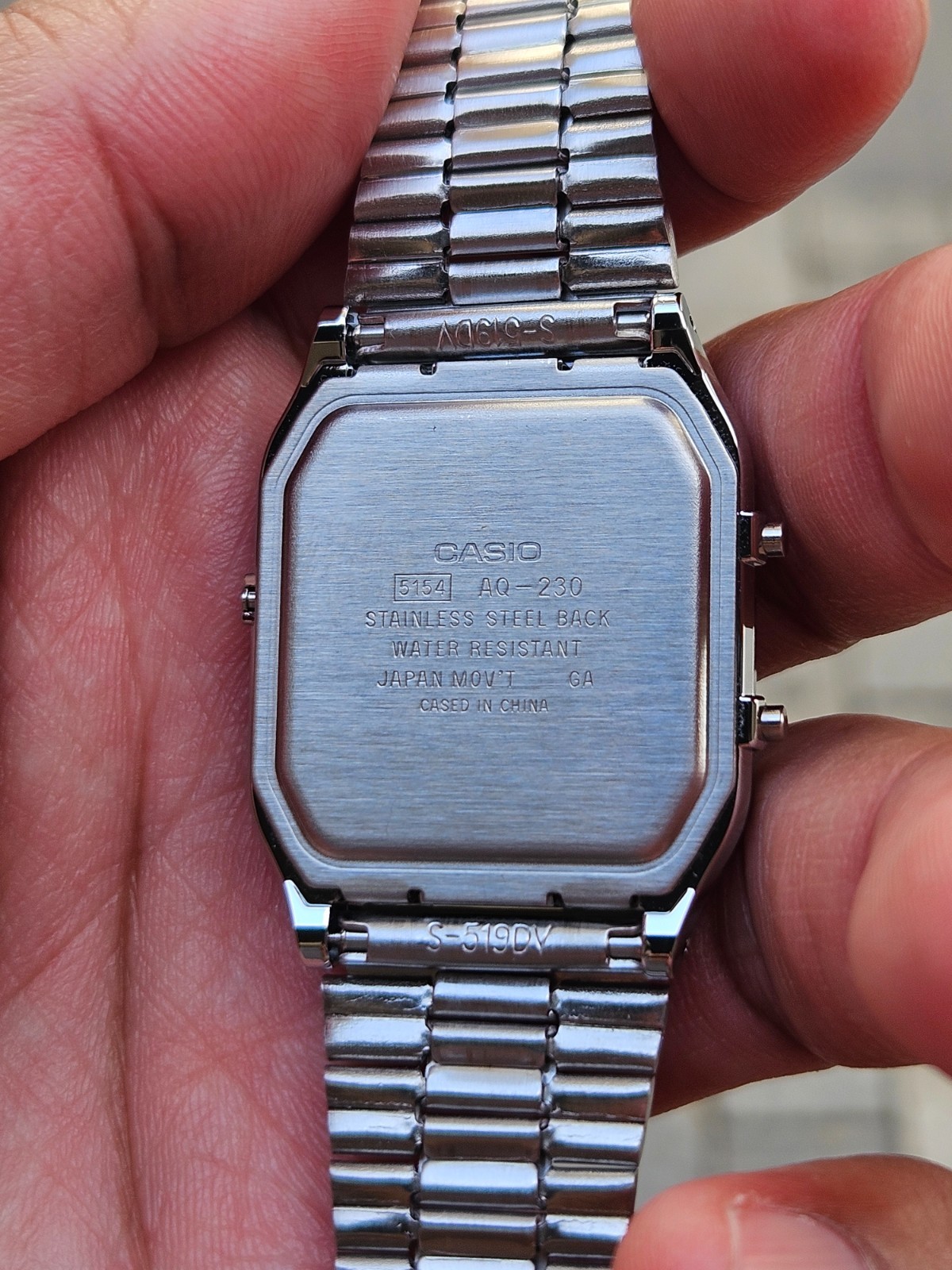 Casio AQ-230A Custom Dial Analog Digital Watch Stainless Steel Vintage Style