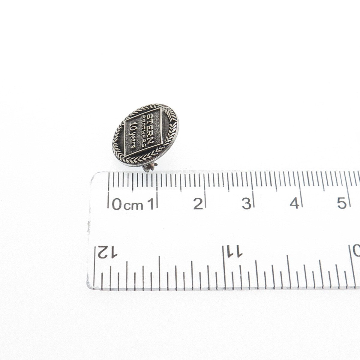 925 Sterling Silver Vintage Stern Brothers 10 Years Minimalist Pin Brooch