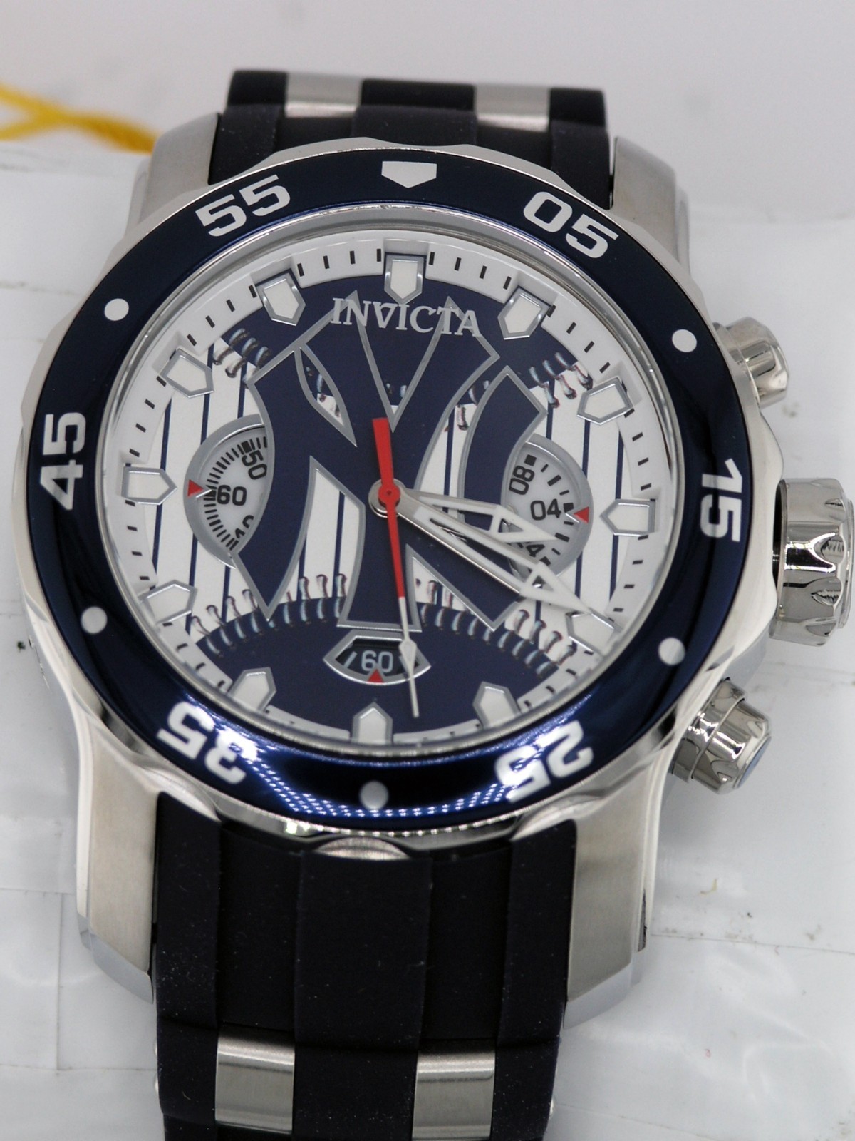 NEW INVICTA 42846 MLB NEW YORK YANKEES NY CHRONOGRAPH WATCH QUARTZ ANALOG 48MM