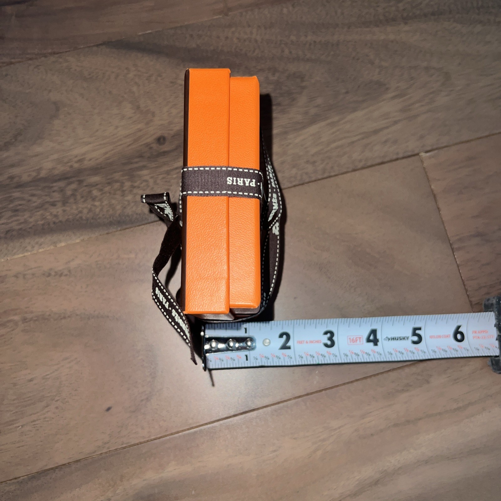 2 Hermès Orange Square Paper/Cardboard Jewelry Gift Box, Logo Theme