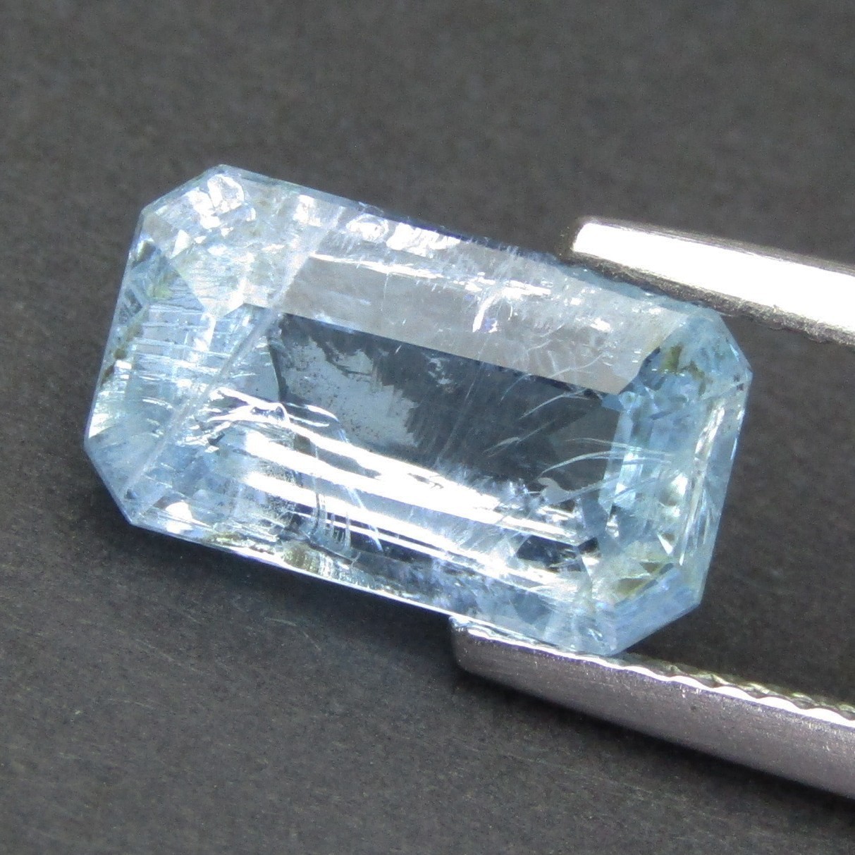 2.88Cts Natural Unheated Aquamarine 11.5×6.7×5.1mm Emerald Cut Brazil Gemstone