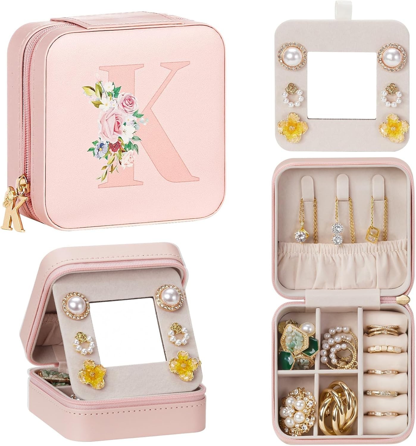 Travel Jewelry Box for Girls: Traveling Jewelry Case Gift for Women – Mini Or…