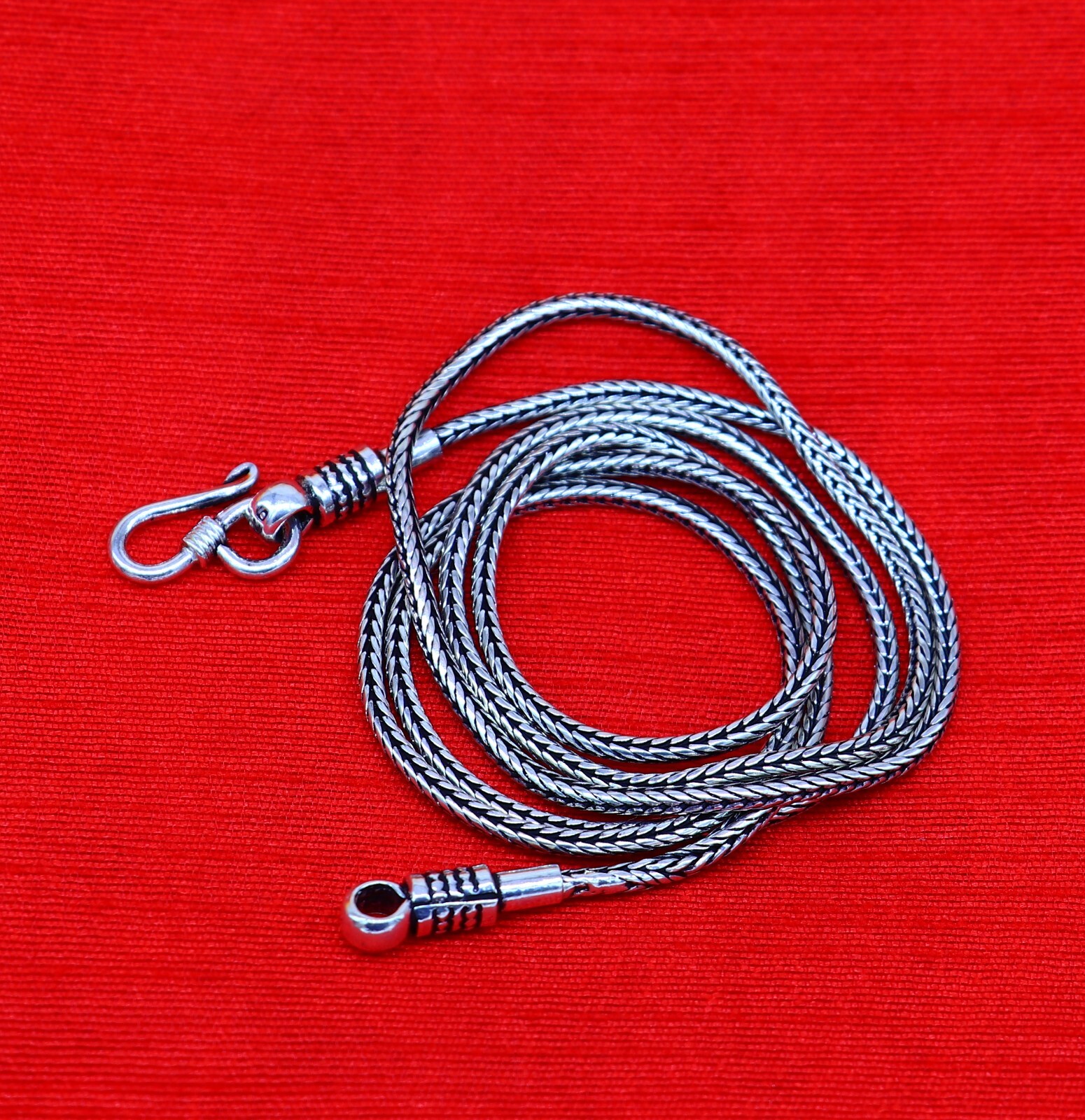 18″ to 30″ 2mm 925 sterling silver style wheat ,screw,waist belly chain ch112