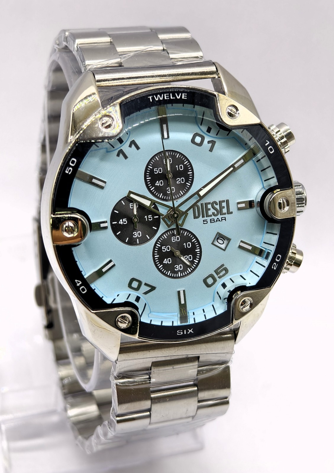 Awesome Diesel Spiker ”ONLY THE BRAVE” Chronograph Quartz Men’s Wrist Watch