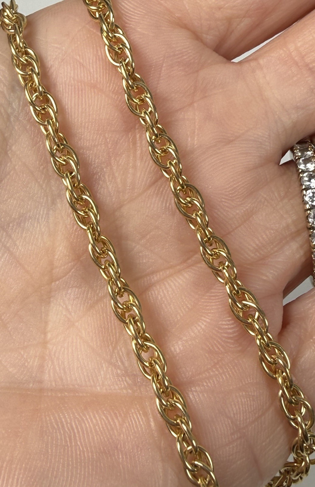 VTG Speidel 1/20 10K TGF GF Rope Chain Necklace 30” Yellow Gold Filled 3.7mm